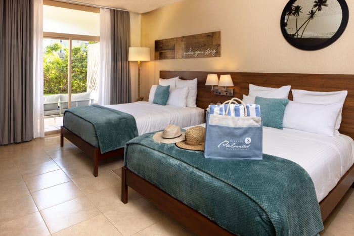 Guest room with two queen beds.